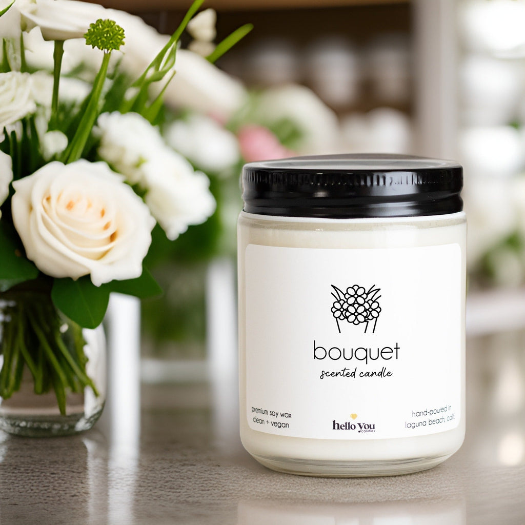 Bouquet Scented Soy Candle - hello-you-candles