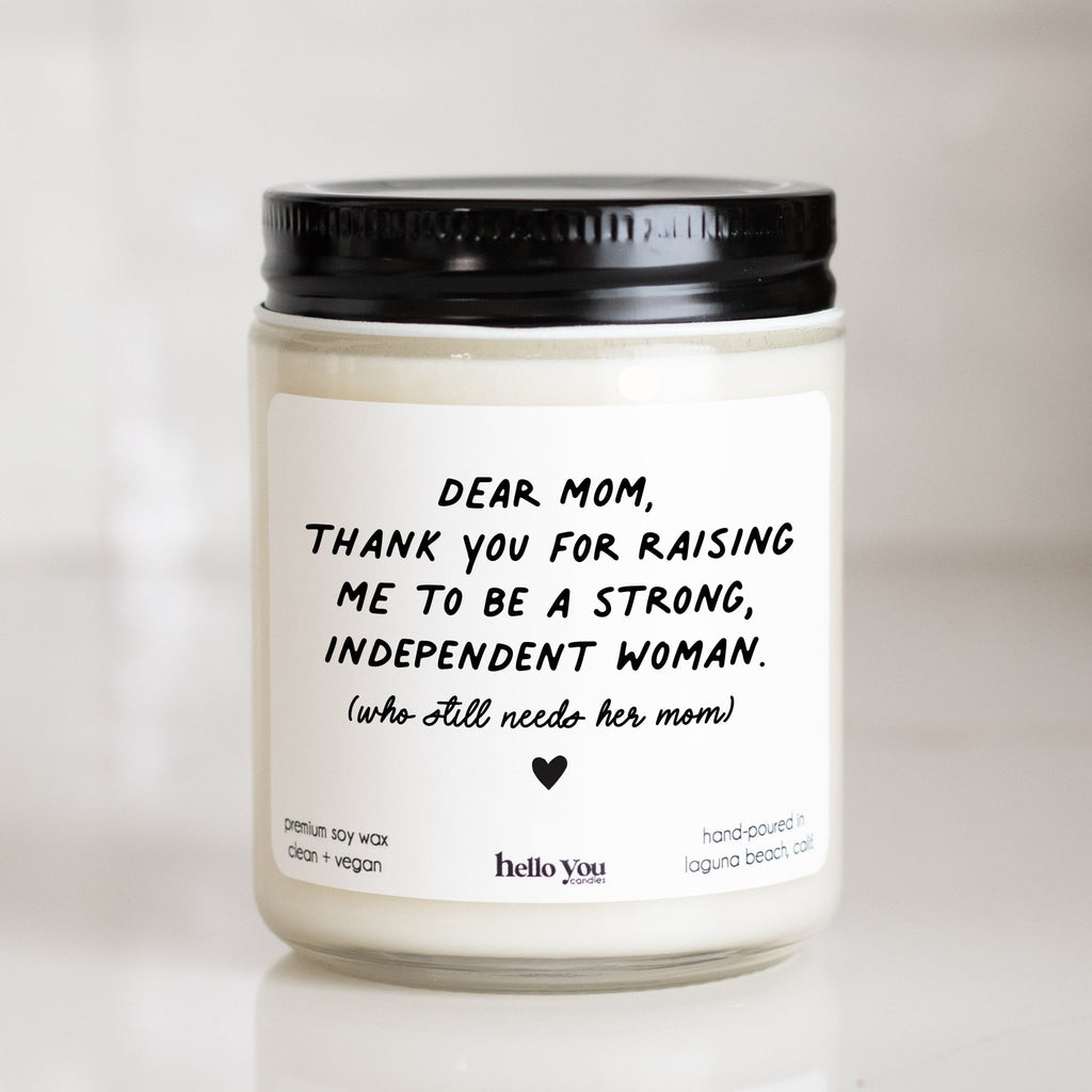 Dear Mom - Mother's Day Gift Candle - hello-you-candles