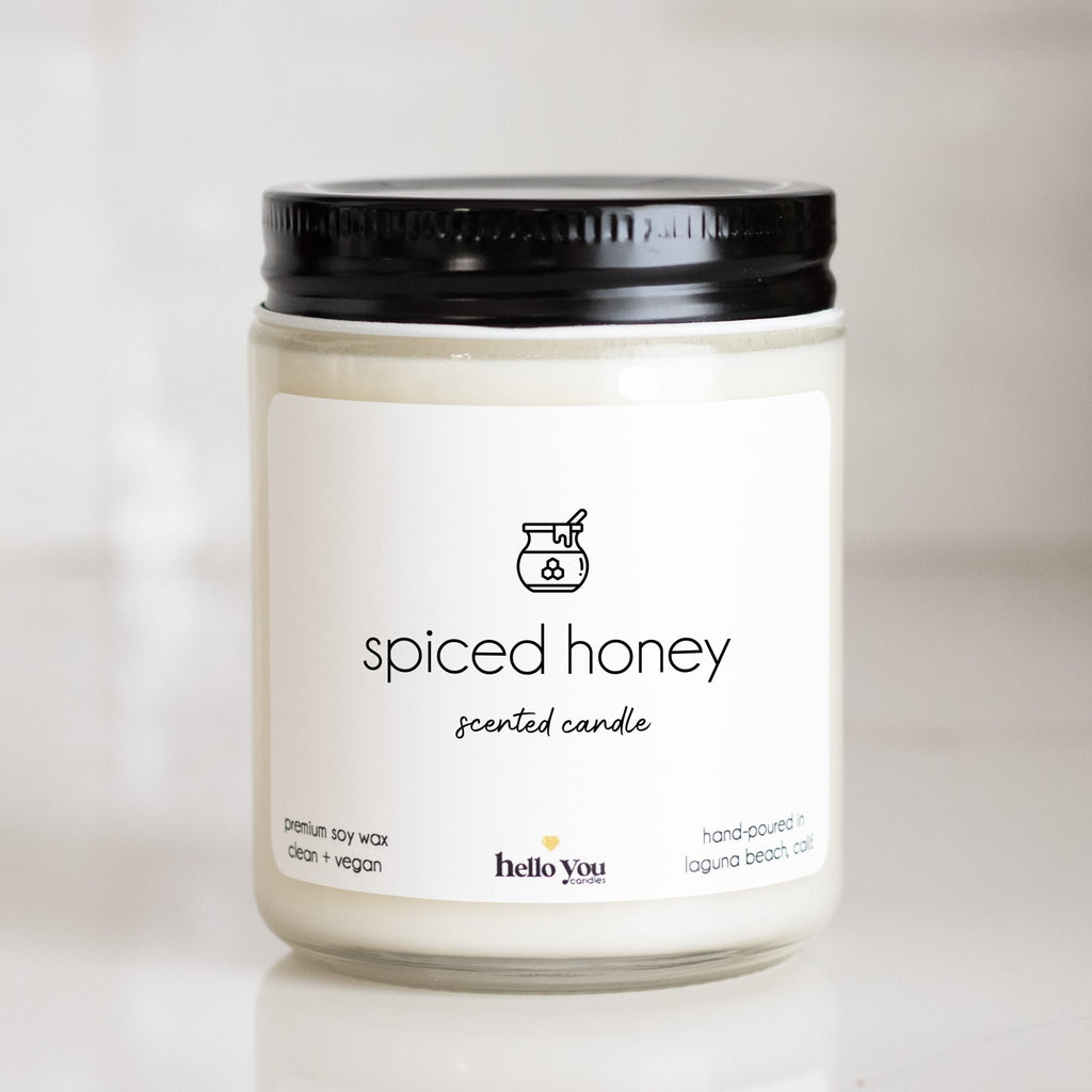 Spiced Honey Scented Soy Candle - hello-you-candles