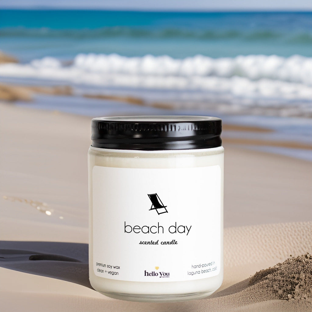Beach Day Scented Soy Candle - hello-you-candles