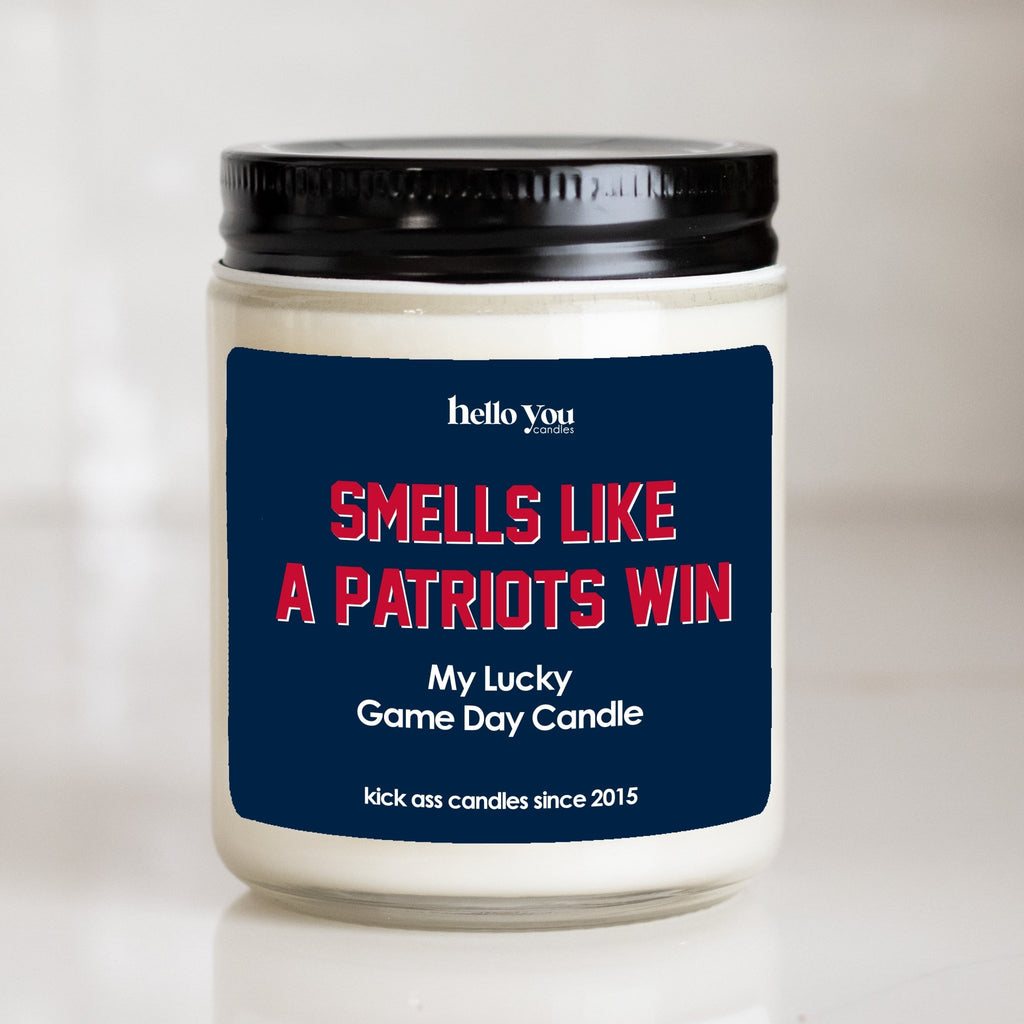 Lucky Game Day Candles - Smells like a Patriots Win - hello-you-candles