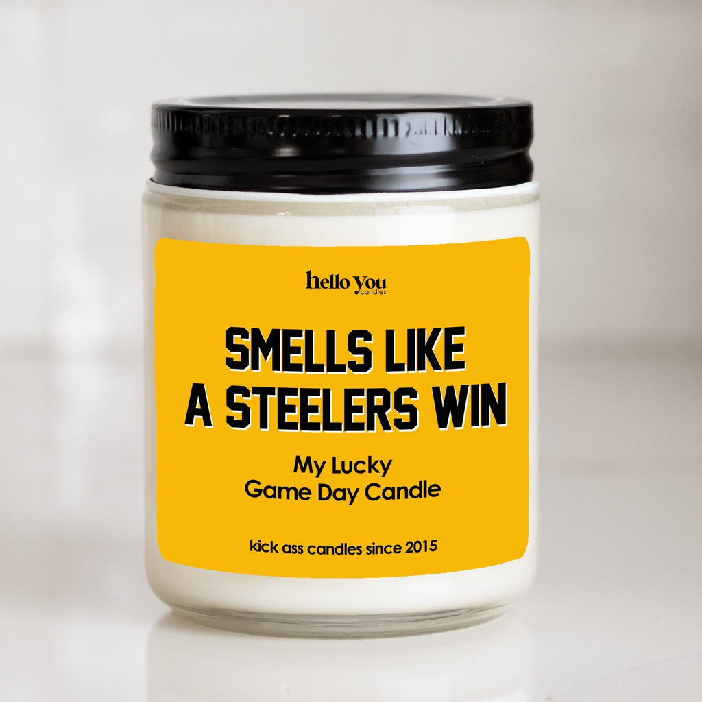 Lucky Game Day Candles - Smells like a Steelers Win - hello-you-candles