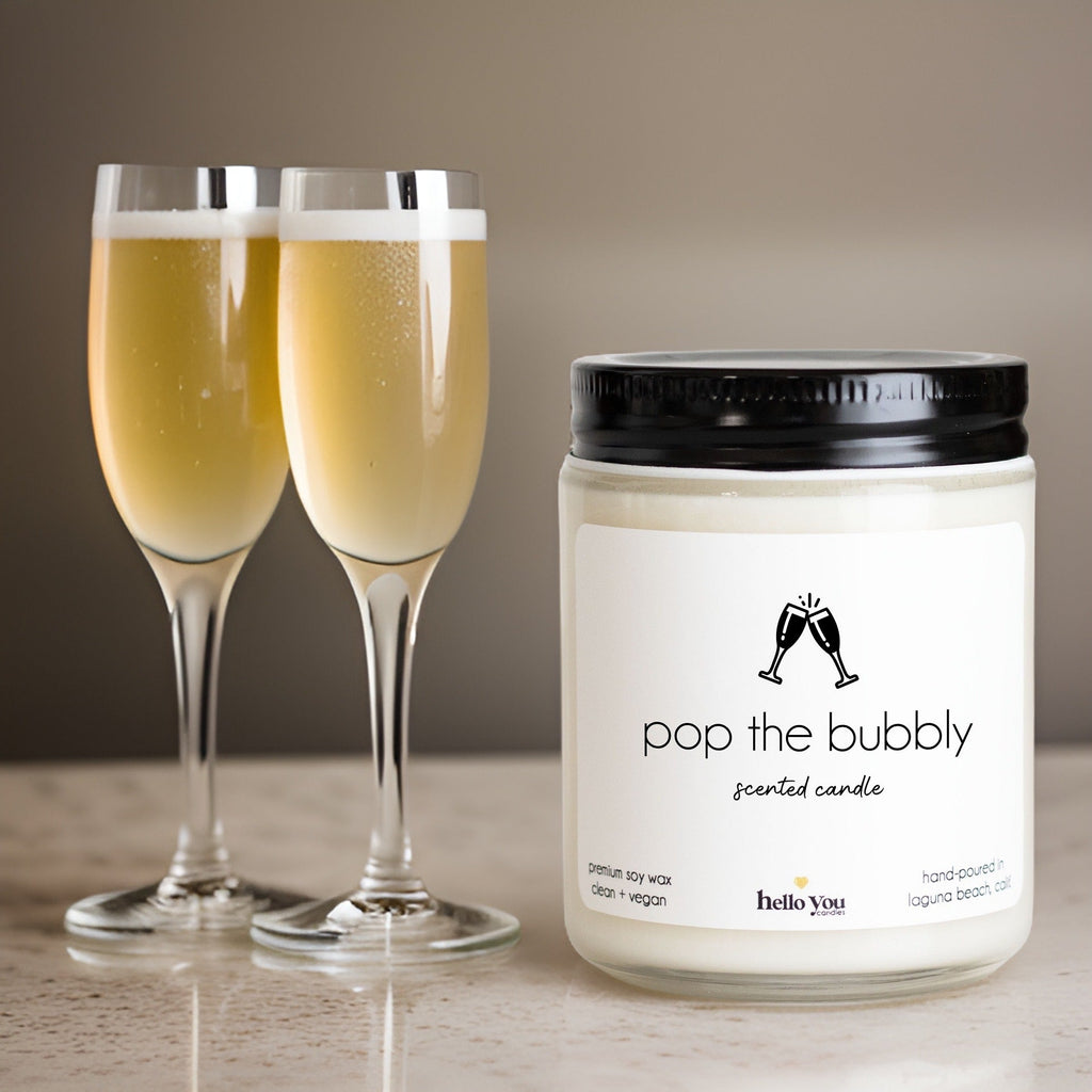 Pop The Bubbly Scented Candle - hello-you-candles