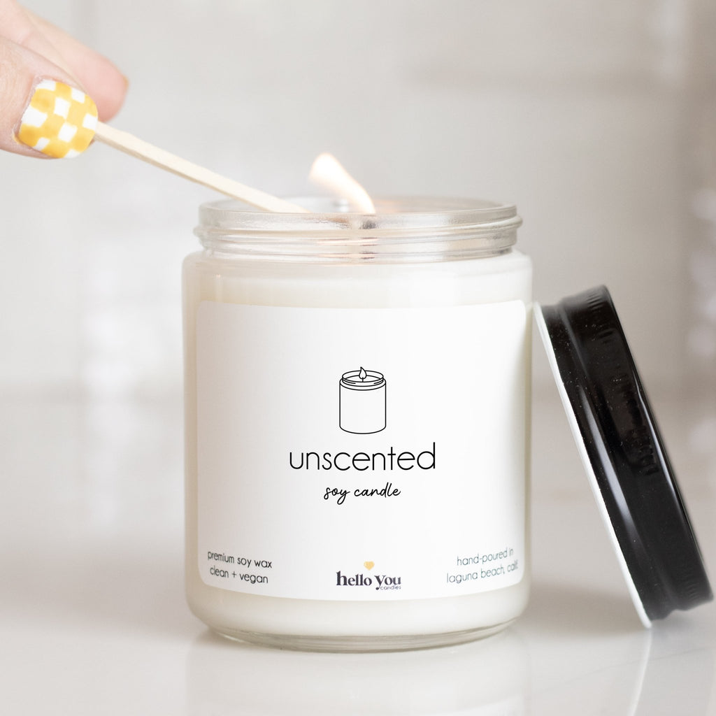 Unscented Soy Candle - hello-you-candles