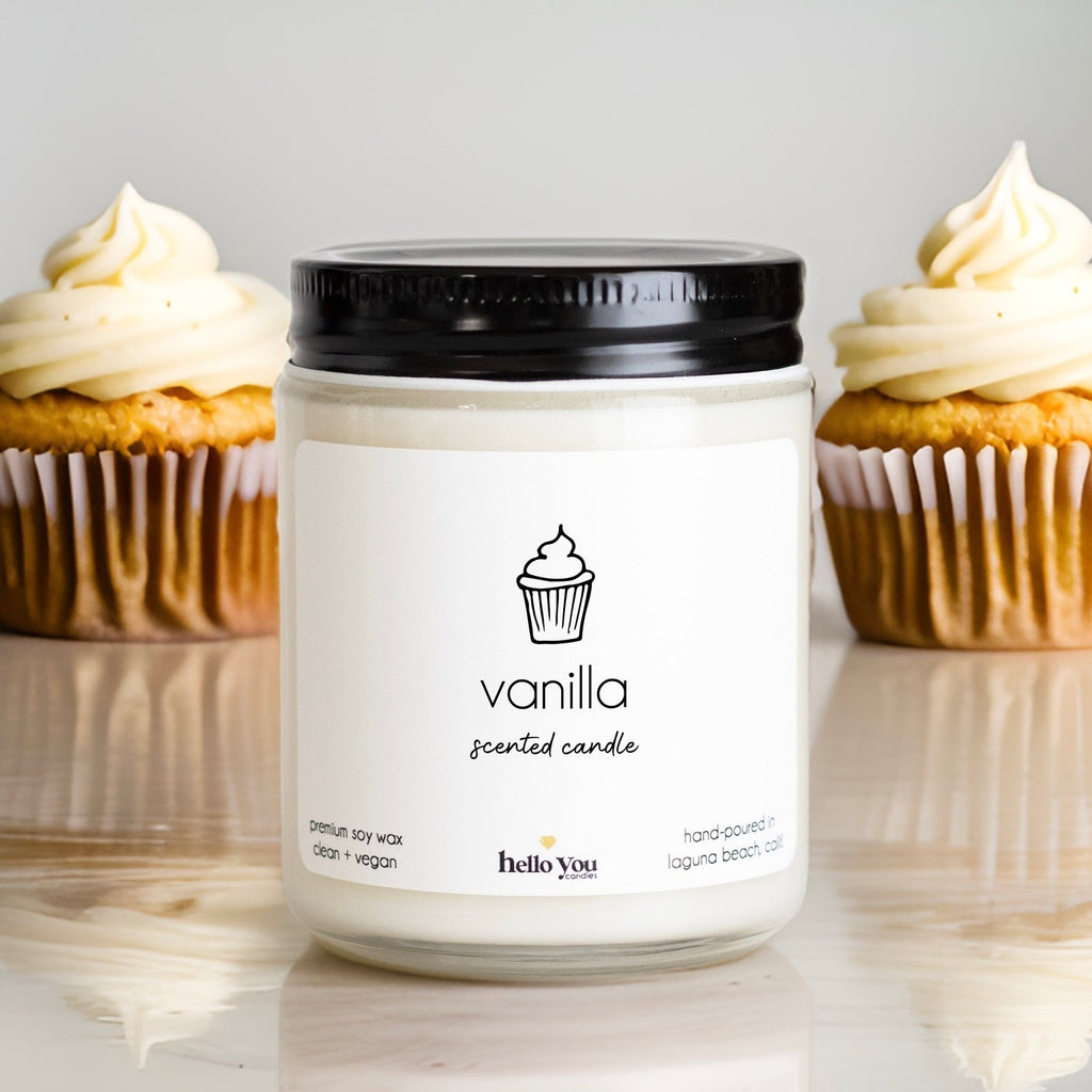 Vanilla Scented Soy Candle - hello-you-candles