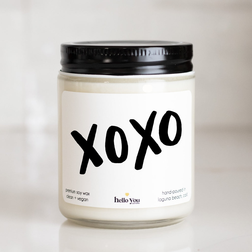 XOXO Personalized Valentine's Day Gift Candle - hello-you-candles