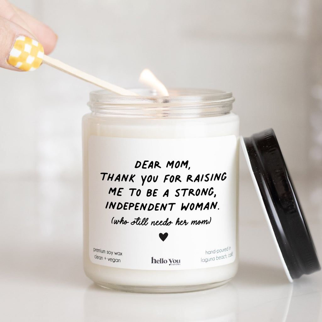 Dear Mom - Mother's Day Gift Candle - hello-you-candles