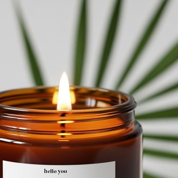 Expecting Parents Gift candle with flame, perfect for new parents, hand-poured in California.