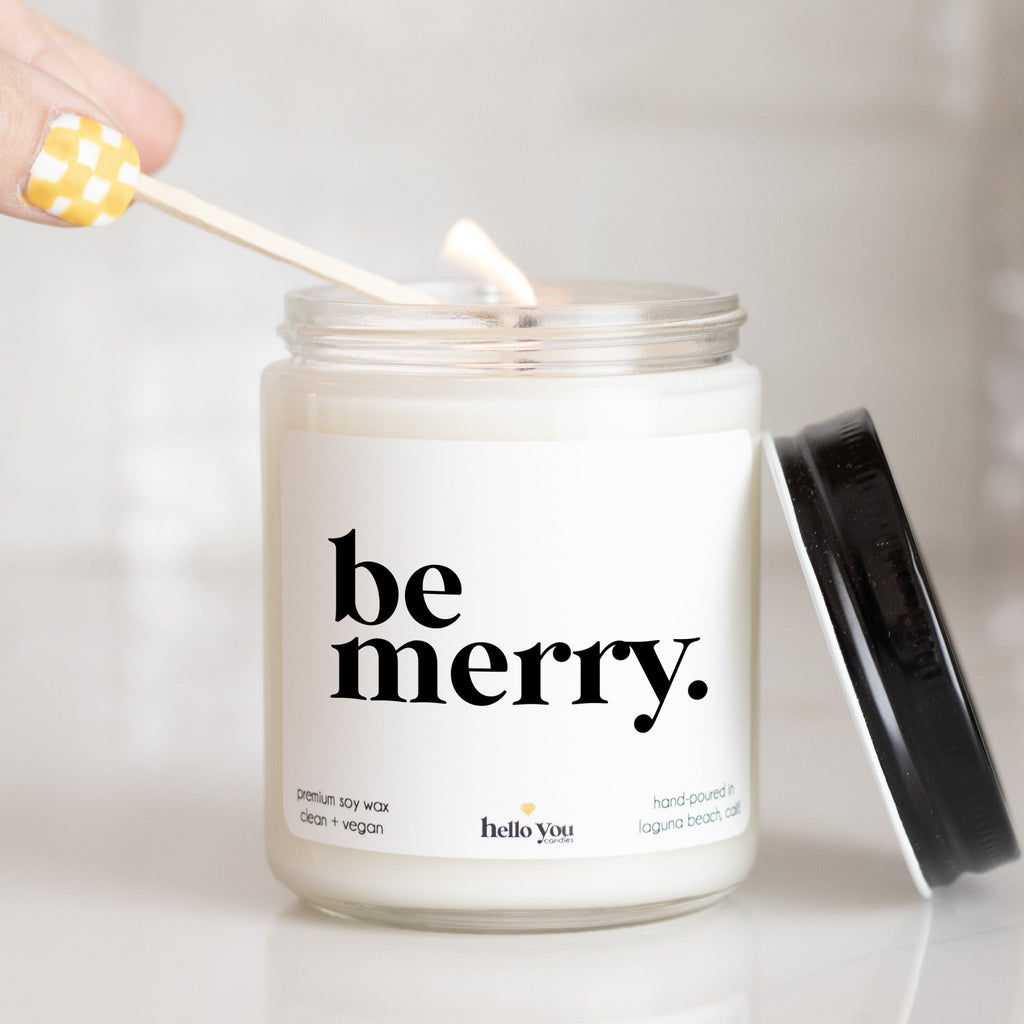 Be Merry Christmas Candle - hello-you-candles