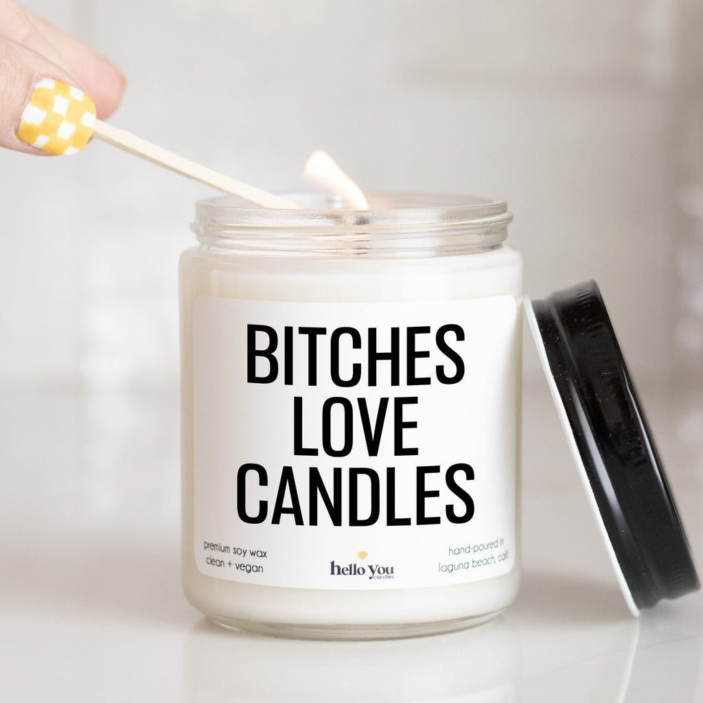 Bitches Love Candles - Funny Candle - hello-you-candles