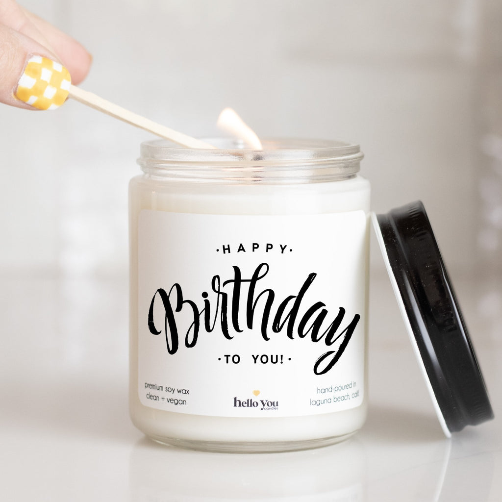 Happy Birthday To You - Personalized Candle Gift - hello-you-candles
