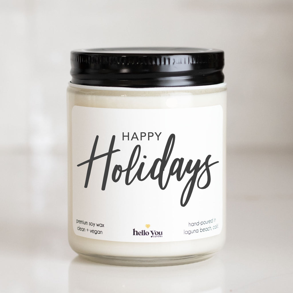 Happy Holidays Candle Gift - hello-you-candles