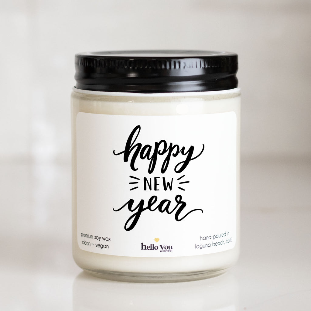 Happy New Year Candle - hello-you-candles