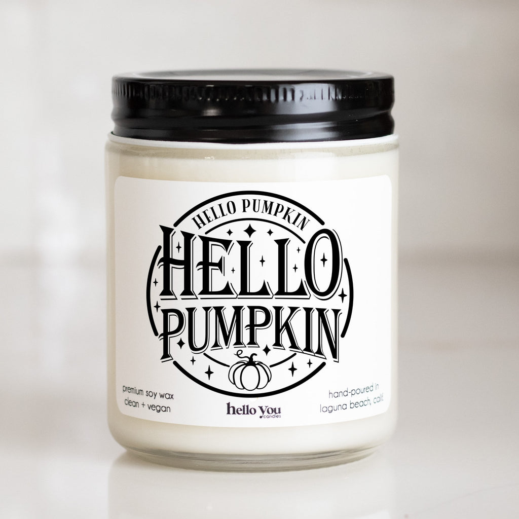 Hello Pumpkin - Halloween Candle - hello-you-candles