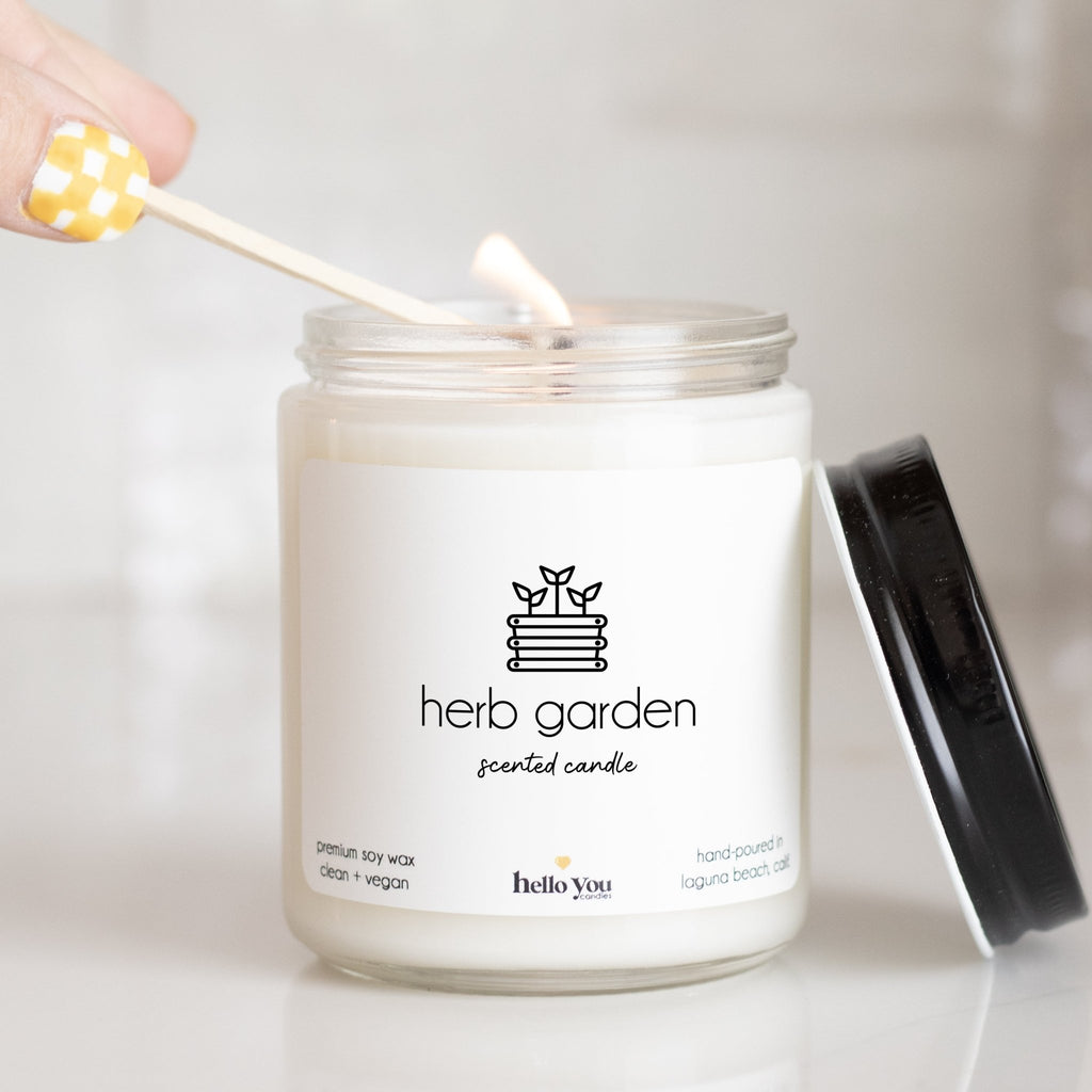 Herb Garden Scented Soy Candle - hello-you-candles