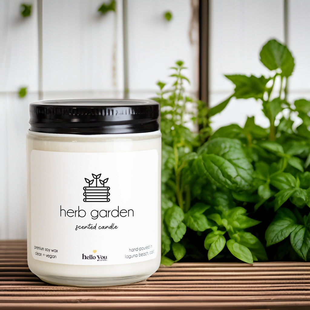 Herb Garden Scented Soy Candle - hello-you-candles