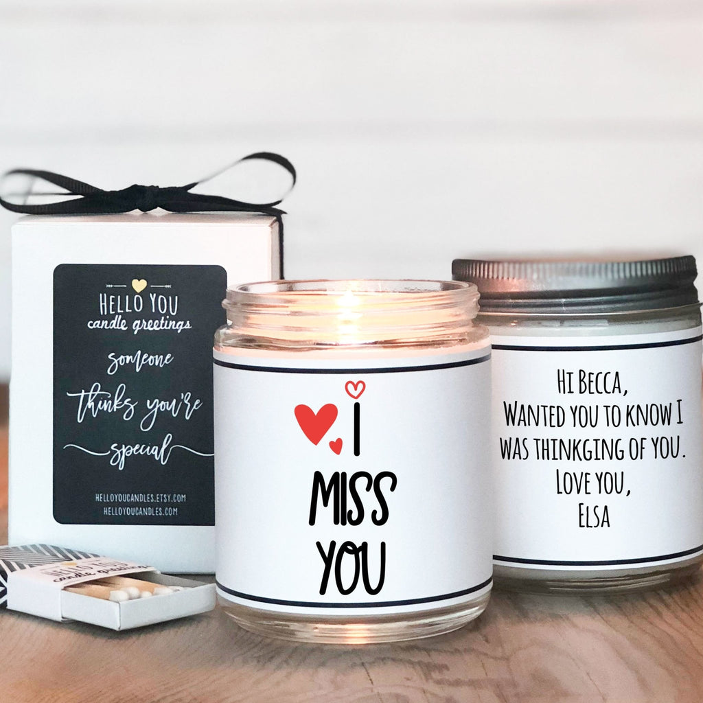 I Miss You Soy Candle Gift - hello-you-candles