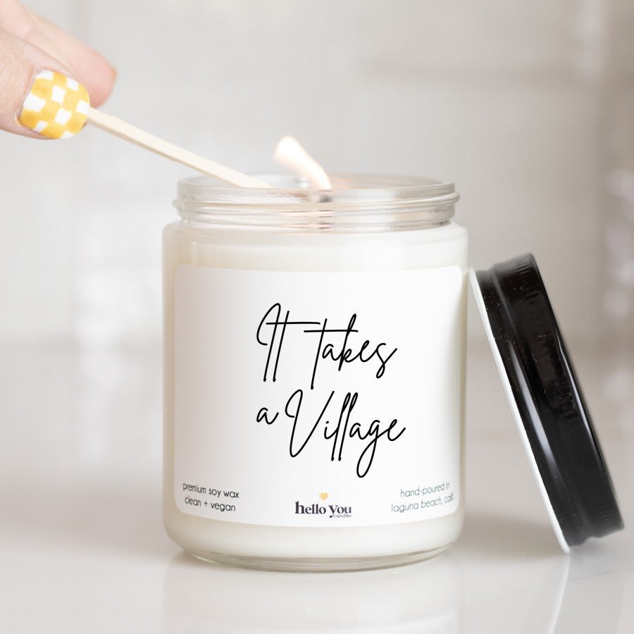 It Takes a Village - Thank You Gift Candle - hello-you-candles