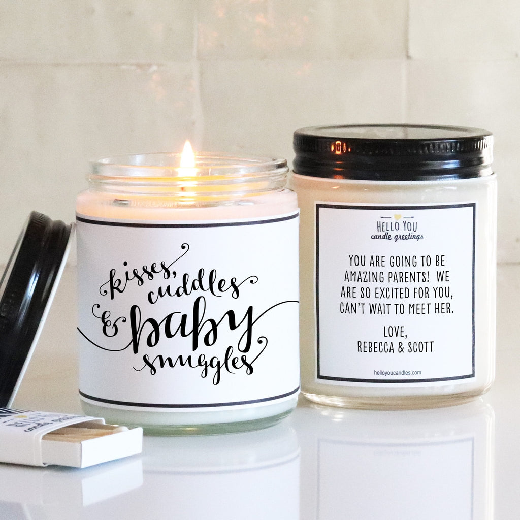 Kisses, Cuddles And Baby Snuggles - Candle Gift - hello-you-candles