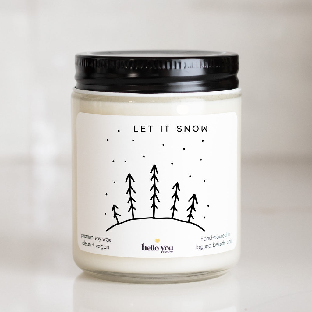 Let it Snow Winter Candle - hello-you-candles