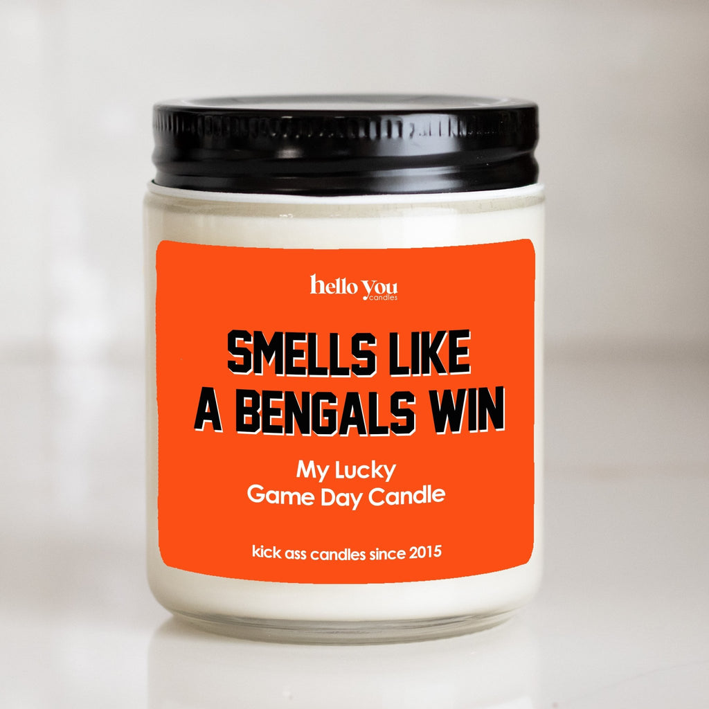 Lucky Game Day Candles - Smells like a Bengals Win - hello-you-candles