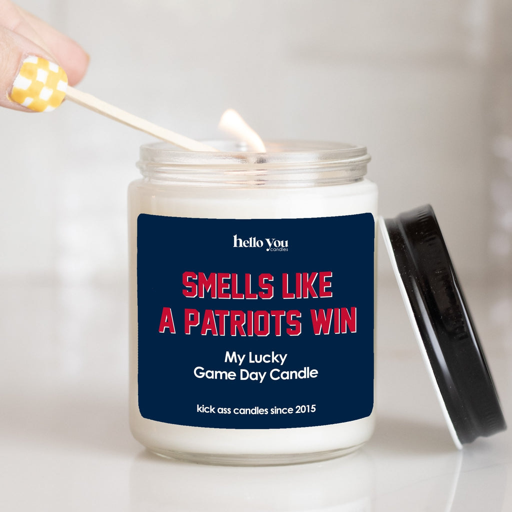 Lucky Game Day Candles - Smells like a Patriots Win - hello-you-candles