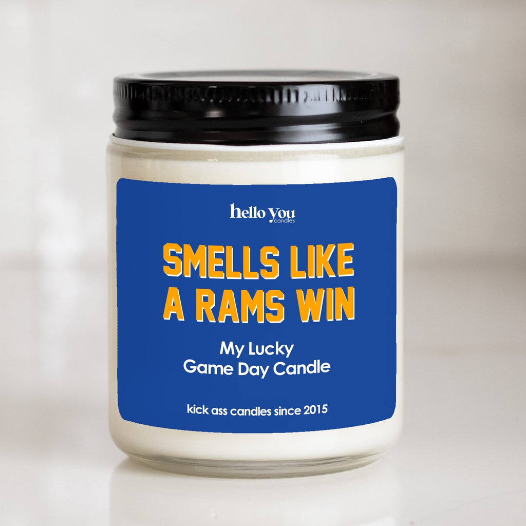 Lucky Game Day Candles - Smells like a Rams Win - hello-you-candles
