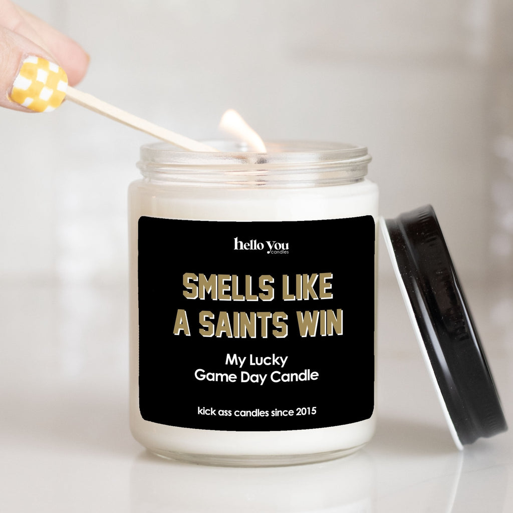 Lucky Game Day Candles - Smells like a Saints Win - hello-you-candles