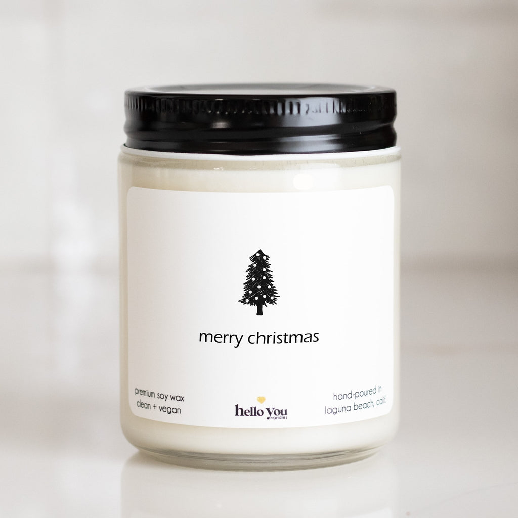 Merry Christmas Tree Candle - hello-you-candles