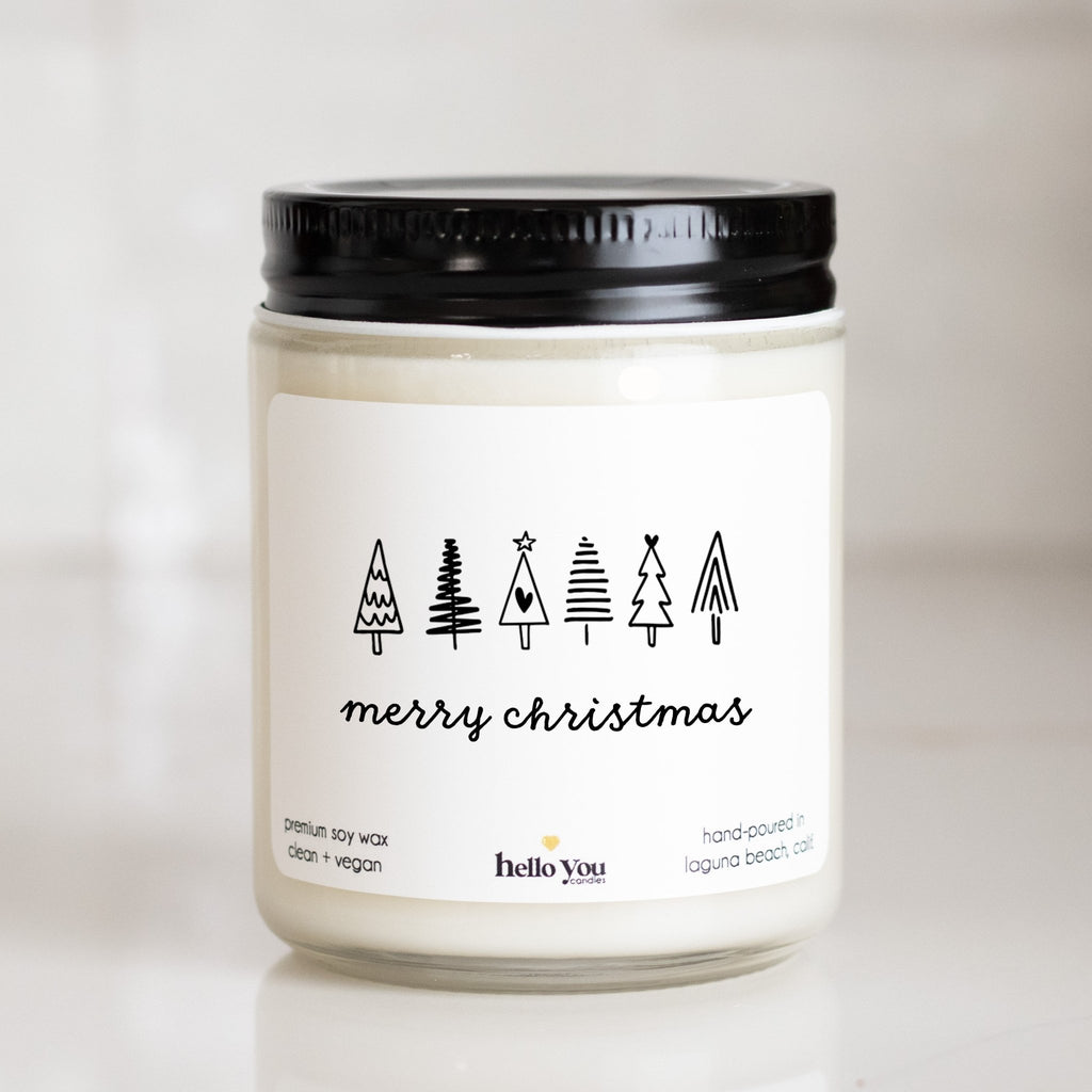 Merry Christmas Trees Candle - hello-you-candles