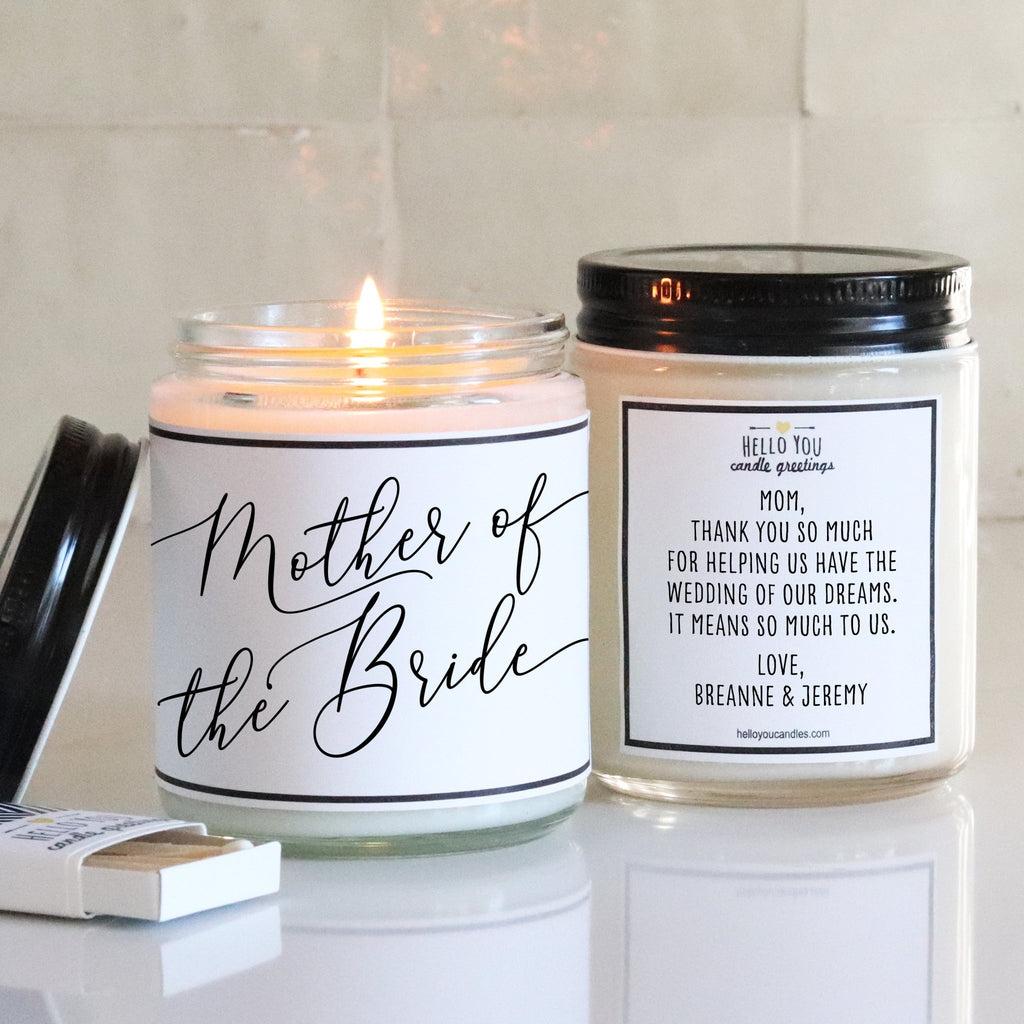 Mother Of The Bride- Personalized Soy Candle Gift - hello-you-candles