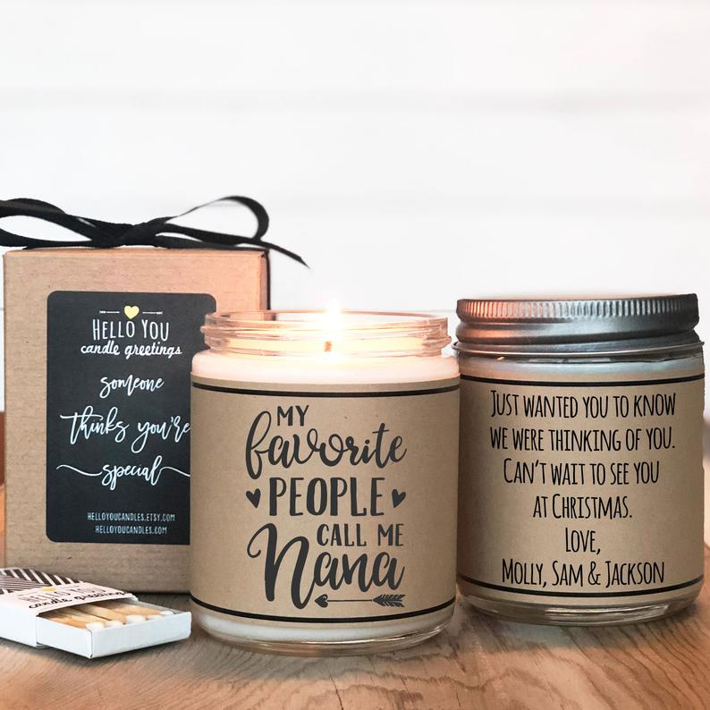 My Favorite People Call Me Nana - Soy Candle Gift - hello-you-candles
