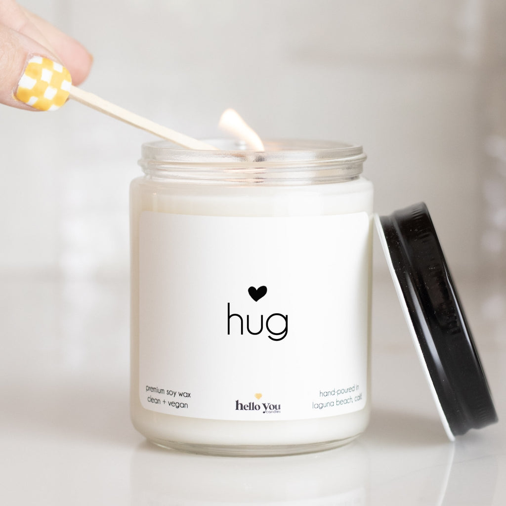Send A Hug Candle Gift - hello-you-candles