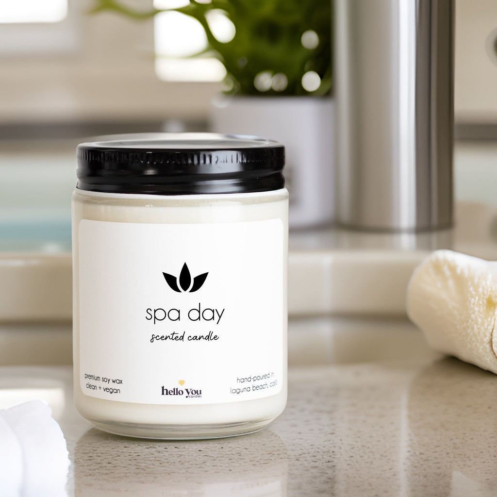 Spa Day Scented Soy Candle - hello-you-candles
