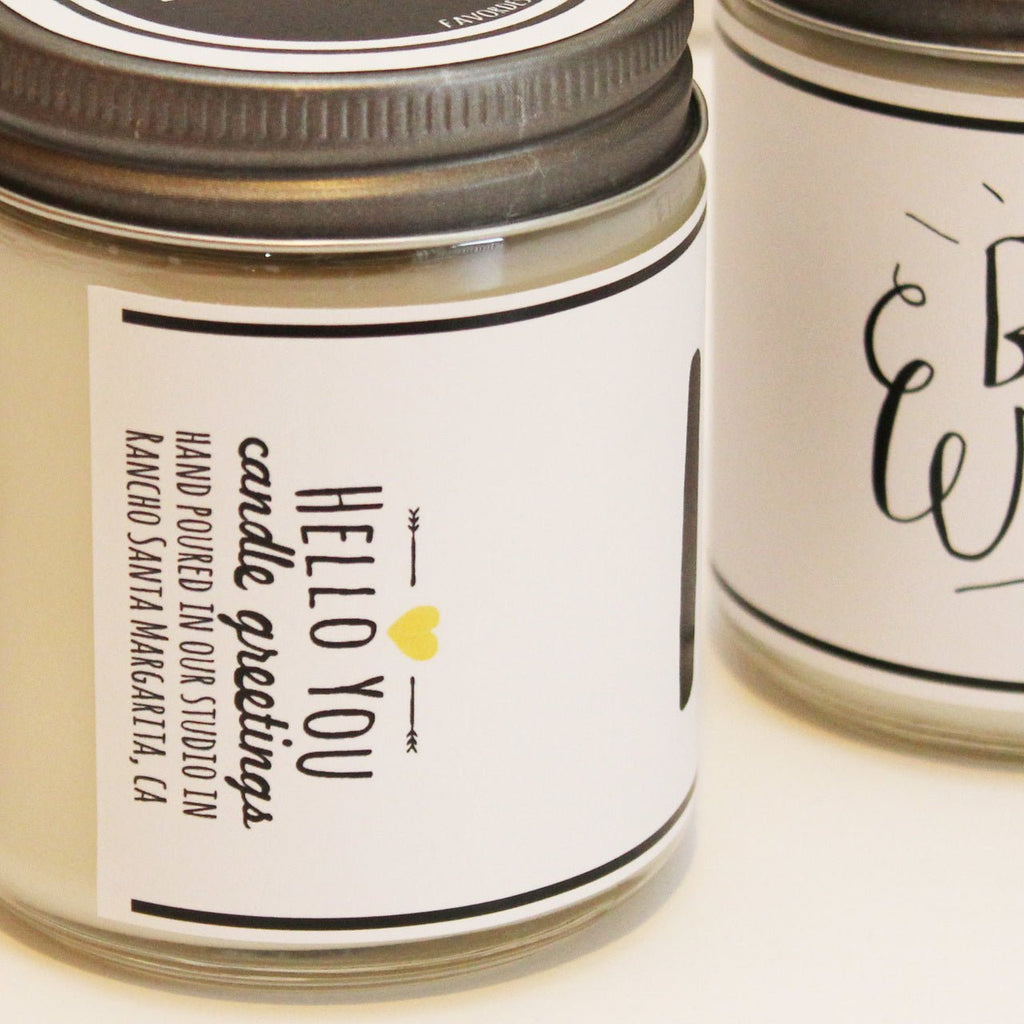 With Love - Personalized Love/Friendship Soy Candle Gift - hello-you-candles
