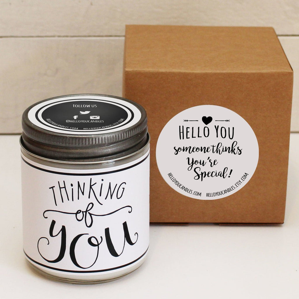 With Love - Personalized Love/Friendship Soy Candle Gift - hello-you-candles
